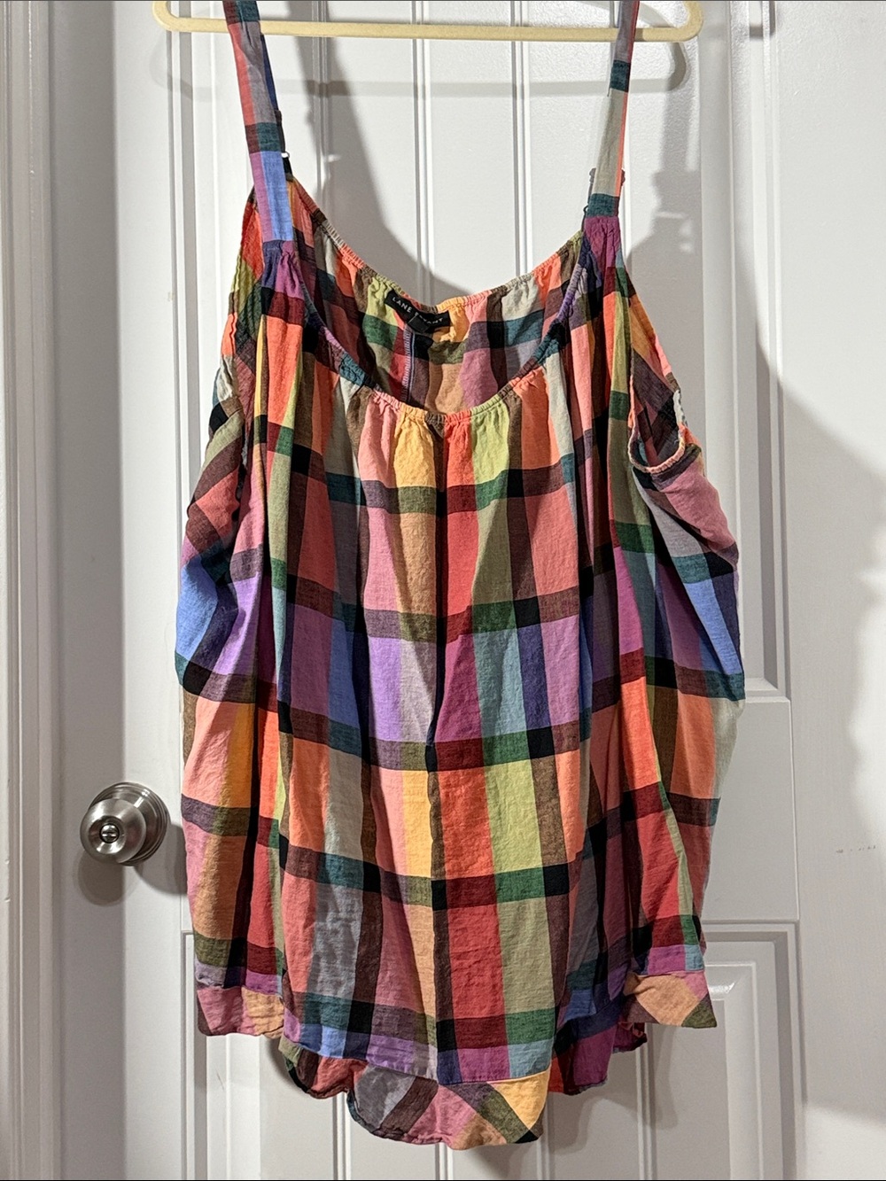 Lane Bryant Rainbow Plaid Adjustable-Strap Camisole